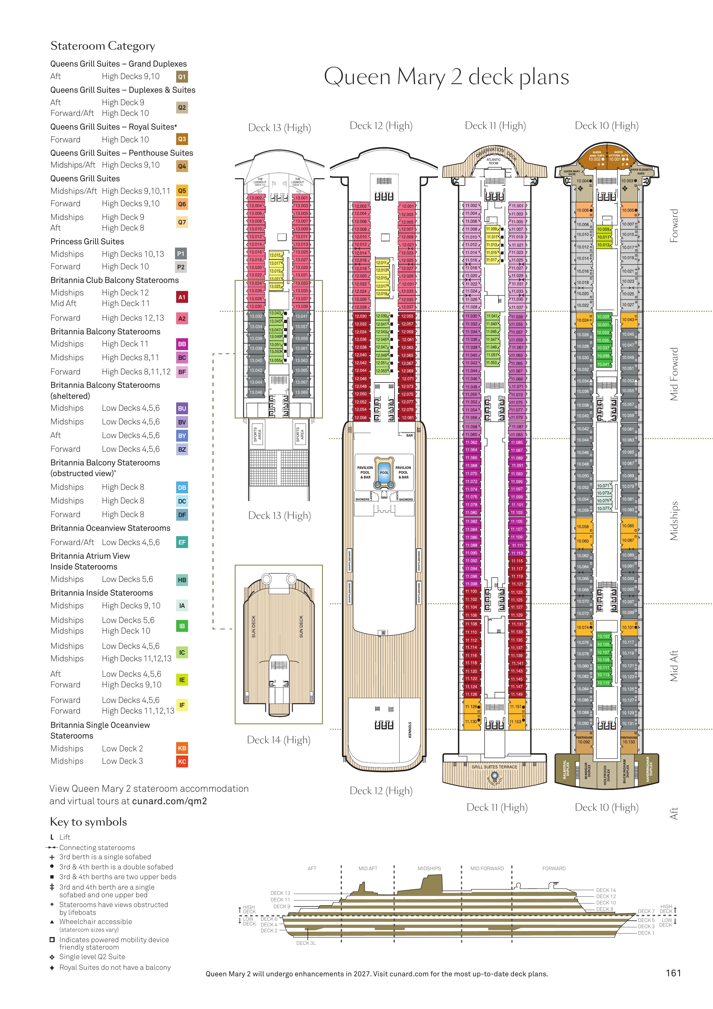 Queen Mary 2, 2027-2029 deck plans, page 1 of 2 deck plan