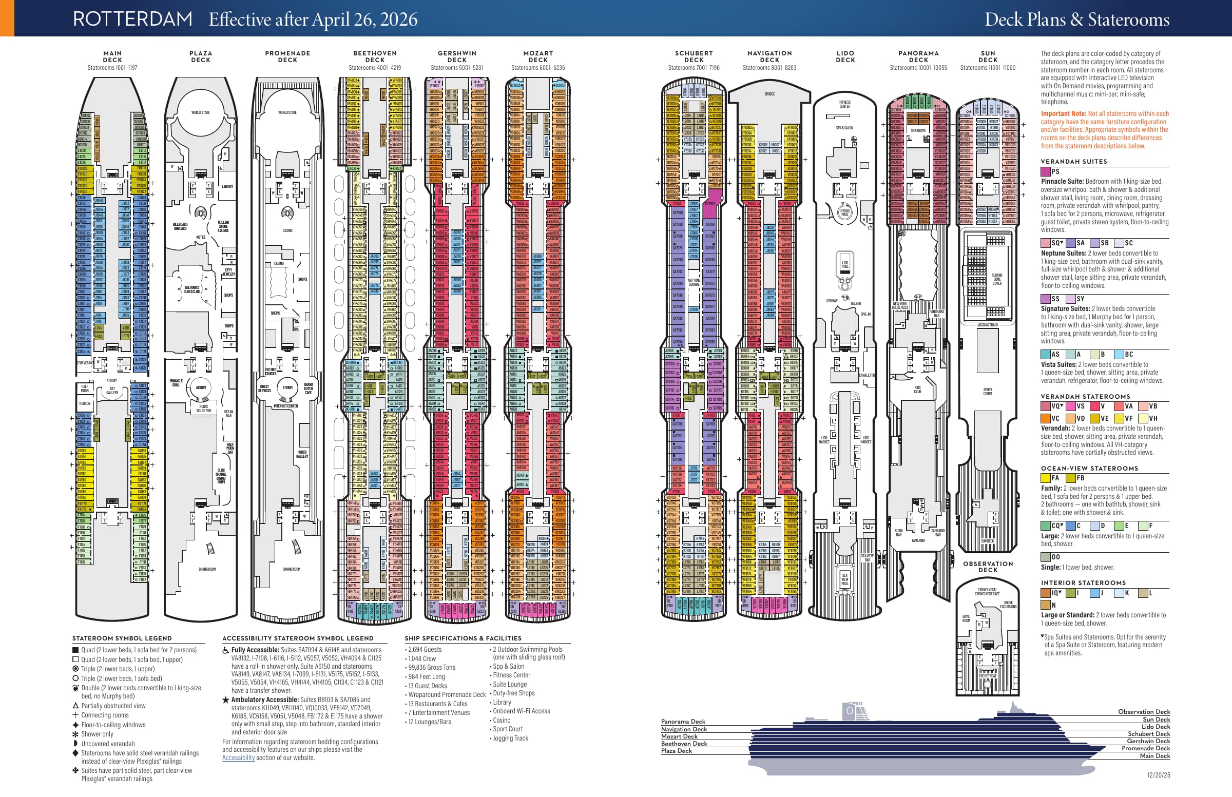 Rotterdam, effective after April 26 2026 deck plan