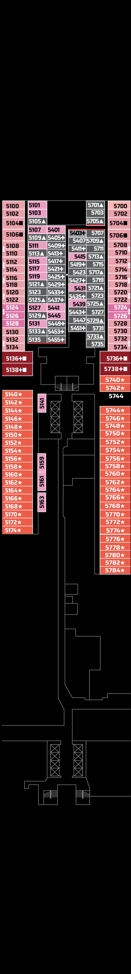 Norwegian Bliss, Deck 5 deck plan