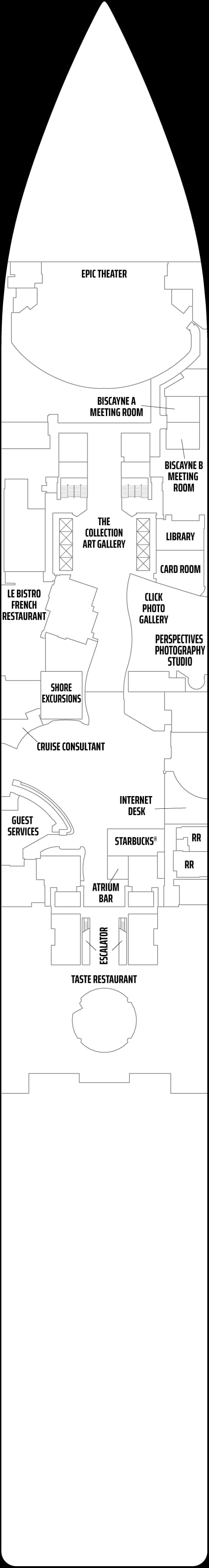 Norwegian Epic, Deck 5 deck plan