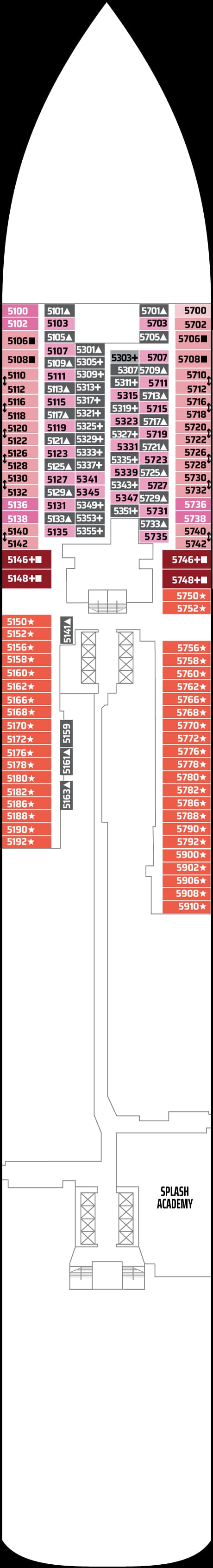 Norwegian Joy, Deck 5 deck plan