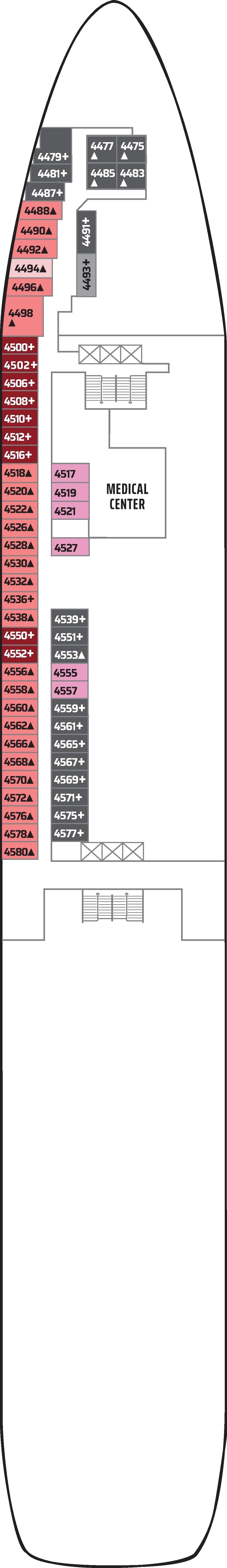 Norwegian Spirit, Deck 4 deck plan